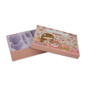 Paper Box With Plastic Flocked Tray Blister