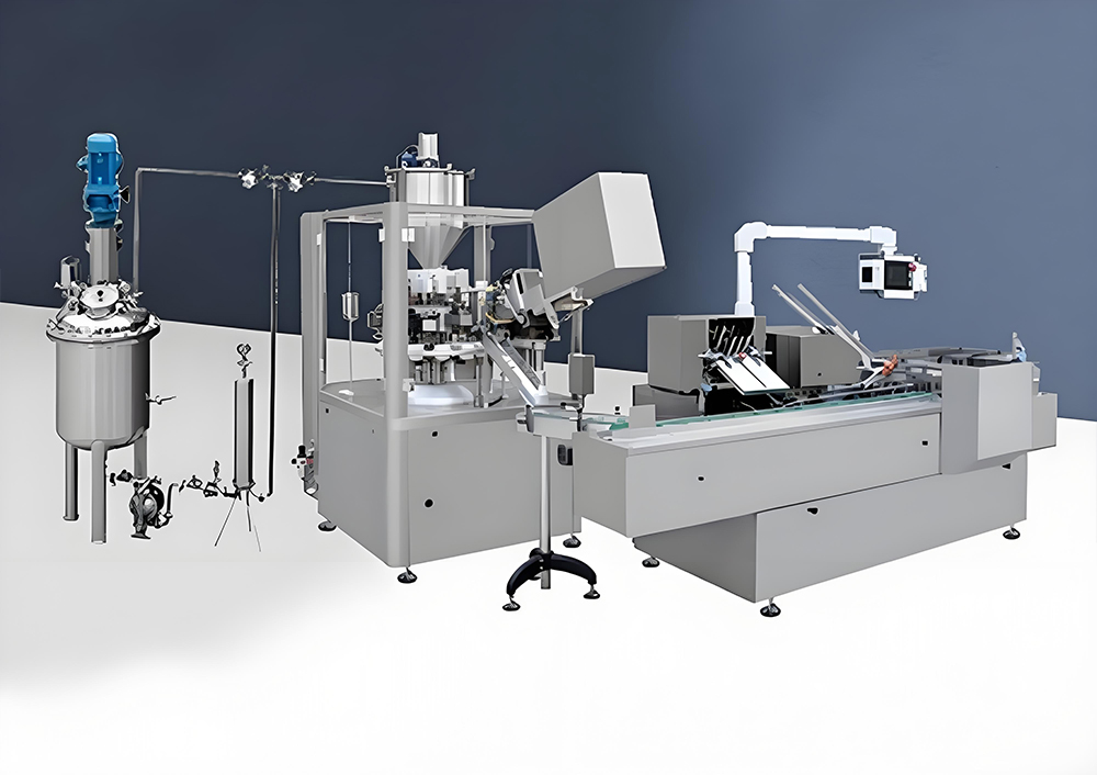 Fully automatic metal hose filling and sealing machine