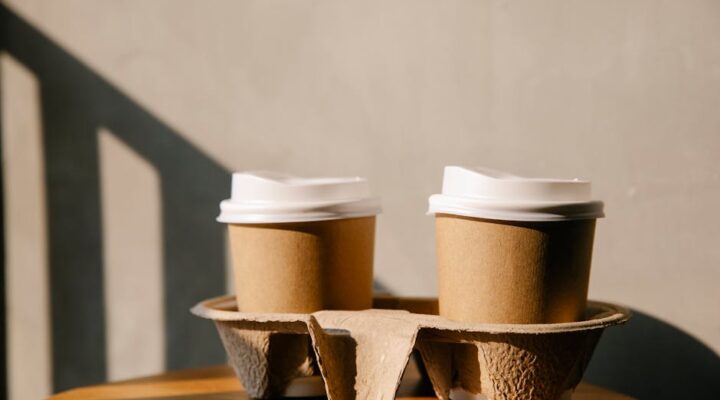 eco friendly kraft paper boxes on wooden table sustainable packaging