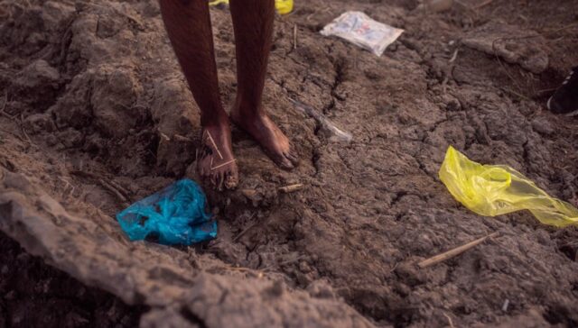 Infographic comparing fiber based and plastic packaging lifecycles showing decomposition timelines and carbon footprints