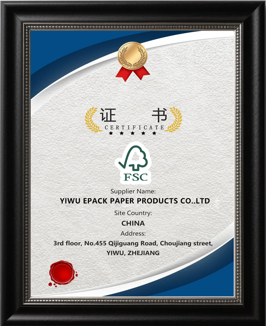 framed fsc certificate